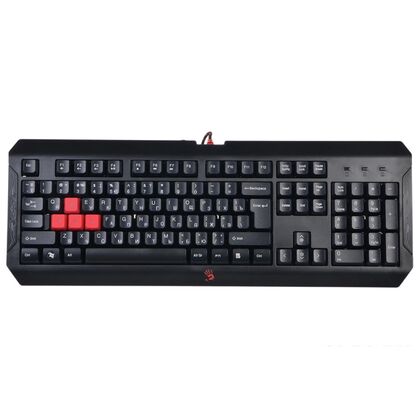 Клавиатура A4Tech Bloody Q100 USB, проводная, мультимедийная, USB, черный  (Q100 USB)
