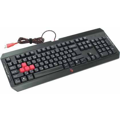 Клавиатура A4Tech Bloody Q100 USB, проводная, мультимедийная, USB, черный  (Q100 USB)