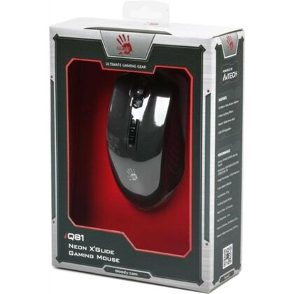 Мышь A4Tech Bloody Q81 Curve оптическая, проводная, USB, игровая, с подсветкой, черный (Q81 Curve)