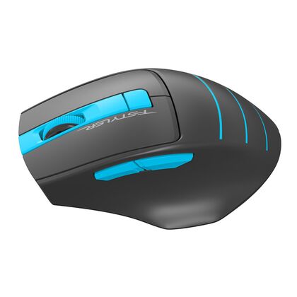 Мышь A4Tech Fstyler FG30 оптическая, беспроводная, USB, офисная, черный/ синий (FG30 BLUE)