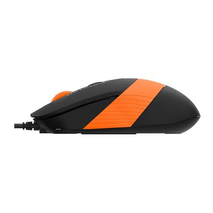 Мышь A4Tech Fstyler FM10 оптическая, проводная, USB, офисная, черный/ оранжевый (FM10 ORANGE)