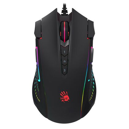 Мышь A4Tech Bloody J90S оптическая, проводная, USB, игровая, с подсветкой, черный  (J90S BLACK ACTIVATED)