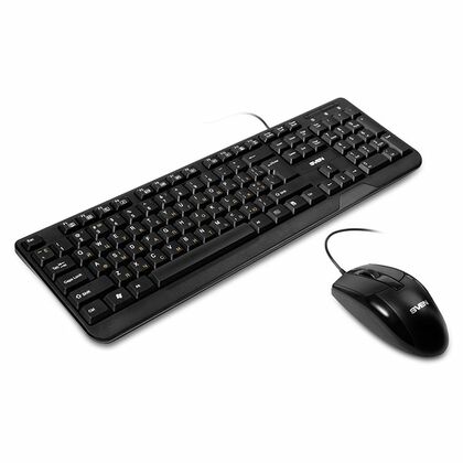 Комплект (клавиатура +мышь) Sven KB-S330C проводной, классический, USB, черный (SV-017309)