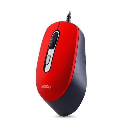 Мышь Smartbuy ONE 265-R оптическая, проводная, USB, офисная, бесшумный клик, красный (SBM-265-R)
