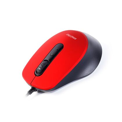 Мышь Smartbuy ONE 265-R оптическая, проводная, USB, офисная, бесшумный клик, красный (SBM-265-R)