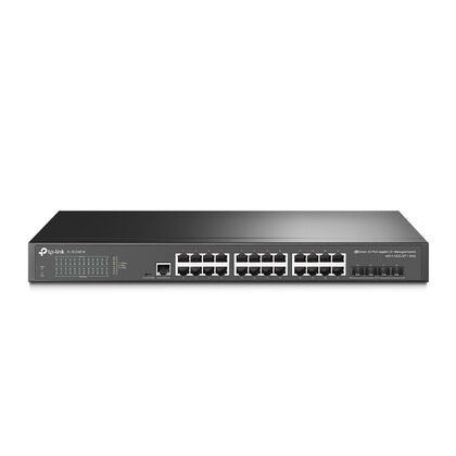 24 порта: TP-Link JetStream TL-SG3428X (24х10/ 100/ 1000 Мбит/ с,4х10G,4хSFP+