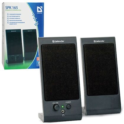 Акустическая система Defender 2.0 SPK-165\170 4W, mini Jack 3.5 мм + USB, черный (65165)