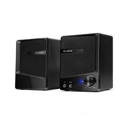 Акустическая система Sven 2.0 SPS-248 6W, mini Jack 3.5 мм, черный  (SV-016333)