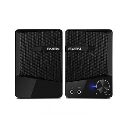 Акустическая система Sven 2.0 SPS-248 6W, mini Jack 3.5 мм, черный  (SV-016333)