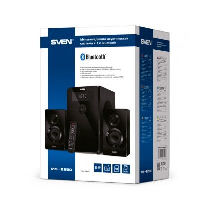 Акустическая система Sven 2.1 MS-2250 80W, mini Jack 3.5 мм + USB + Bluetooth + SD, черный (SV-016722)