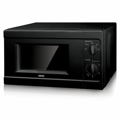 Микроволновая печь соло BBK 20MWS-709M/ B черный (700 Вт, объем - 20 л, управление: механическое)