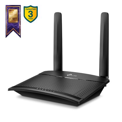 Маршрутизатор: TP-Link TL-MR100 (2.4 ГГц, 1хWAN, 2,4 ГГц 300 Мбит/ с)