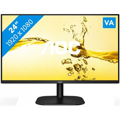 Монитор AOC 23.8" 24B2XHM2 черный (VA, 1920х1080, 75 Гц, 4 ms, 250 cd/ m2, 3000:1, D-Sub, HDMI)