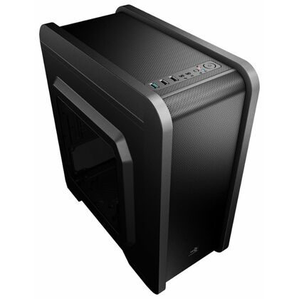 Корпус AeroCool Mini-Tower  Qs-240 Black (без БП, 2xUSB2.0, 1xUSB3.0, ) QS-240