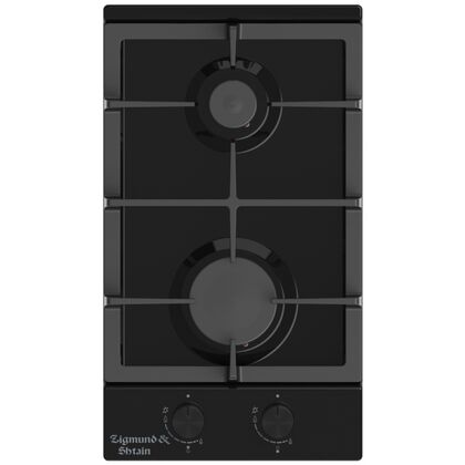 Газовая варочная панель Zigmund & Shtain G 14.3 B черный ( конфорок -  2 шт,  панель - эмалированная сталь, 30х52 см)
