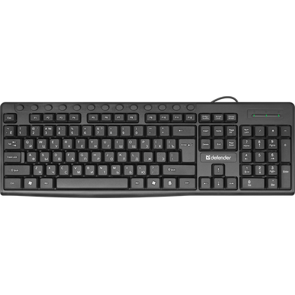 Клавиатура Defender Action HB-719, проводная, мультимедийная, USB, черный (45719)