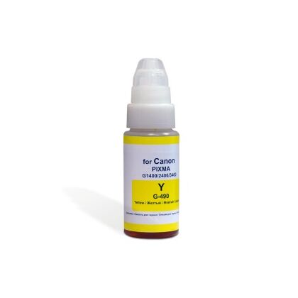 Чернила Canon GI-490 Yellow 70 мл. (PIXMA G1400/ G1410/ G2400/ G2410/ G2460/ G3400/ G3410/ G3460/ G4400/ G4410/ G5040) Revcol