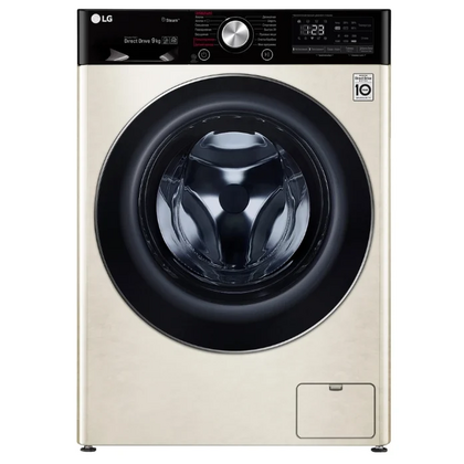 Стиральная машина фронтальная LG F4V5VS9B бежевый (1400 об/ мин, программ - 14, макс. загрузка - 9, ШxГxВ - 60x56x85 см)