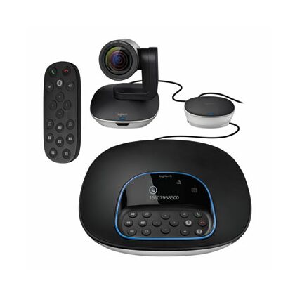 Web-камера Logitech ConferenceCam PTZ Group 2 Мп, с микрофоном, черный/ серебристый (960-001057)