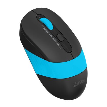 Мышь A4Tech Fstyler FG10 оптическая, беспроводная, USB, офисная, черный/ синий (FG10 BLUE)