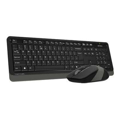 Комплект (клавиатура +мышь) A4Tech Fstyler FG1010 беспроводной, мультимедийный, USB, черный/ серый (FG1010 GREY)
