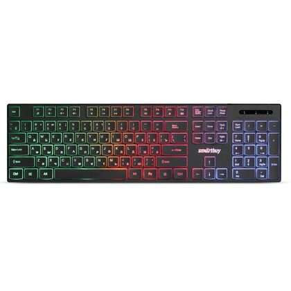 Клавиатура Smartbuy ONE 240, проводная, мультимедийная, USB, с подсветкой, черный (SBK-240U-K)