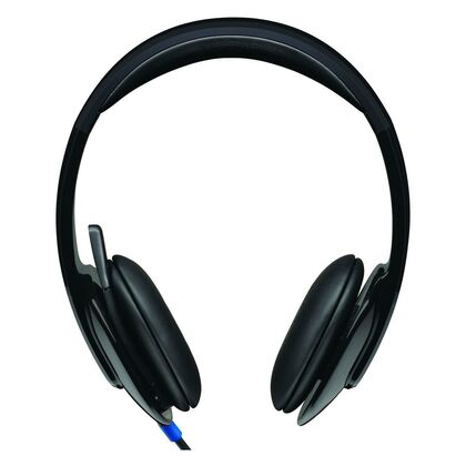 Наушники полноразмерные Logitech H540 с микрофоном, mini jack 3.5 mm+USB, черный (981-000480)