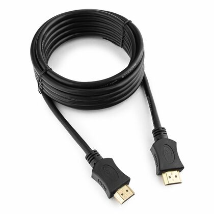 Кабель HDMI 3м Gembird/ Cablexpert v1.4 черный, позол. разъемы, экран, пакет (CC-HDMI4L-10)