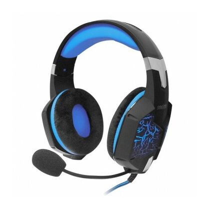 Наушники полноразмерные Smartbuy Rush TAIPAN с микрофоном, игровые, USB, черный/ синий (SBHG-3000)