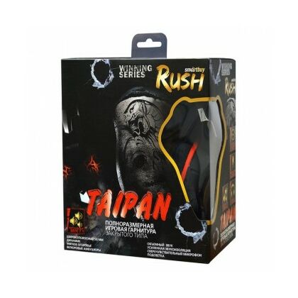 Наушники полноразмерные Smartbuy Rush TAIPAN с микрофоном, игровые, USB,  черный/ красный (SBHG-3200)