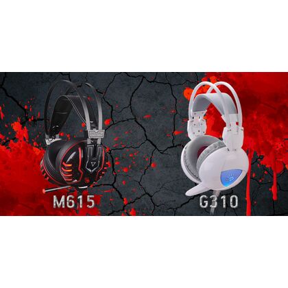 Наушники полноразмерные A4Tech Bloody G310 с микрофоном, mini jack 3.5 mm+USB, белый (G310 W)