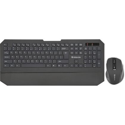 Комплект (клавиатура +мышь) Defender Berkeley C-925 беспроводной, классический, USB, черный (45925)