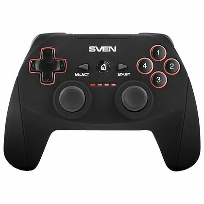 Геймпад беспроводной Sven GC-2040 (вибрация 2 виброматора, 11 кнопок, 10 м,Bluetooth,собственный аккумулятор,PC/ PS3/ Android )черный (SV-015985)