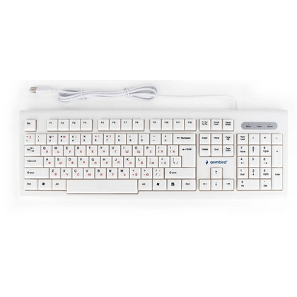 Клавиатура Gembird KB-8354U, проводная, USB, бежево-белый (KB-8354U)