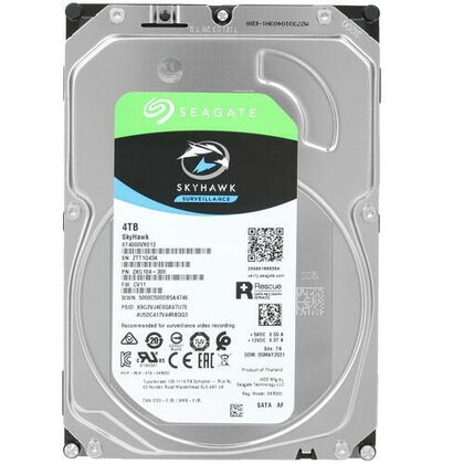 Жесткий диск HDD 3.5" SATA: 4000 Гб Seagate SkyHawk ST4000VX013