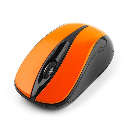 Мышь Gembird MUSW-325-O оптическая, беспроводная, Радио USB, офисная, черный/ оранжевый (MUSW-325-O)