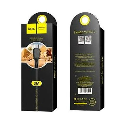 Кабель MicroUSB HOCO X20m Flash(3м. USB 2.0. Черный-X20m)