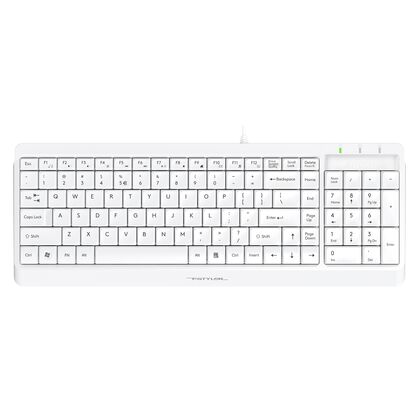 Клавиатура A4Tech FK15, проводная, классическая, USB, белый, кабель 1,5 м (FK15)