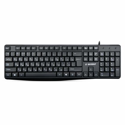 Клавиатура Gembird KB-8410, проводная, классическая, USB, черный, кабель 1,5 м (KB-8410)