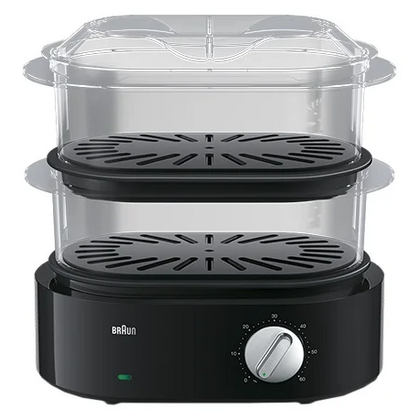 Пароварка Braun FS 5100 черный (850 Вт, ярусов - 2, объем - 6 л)