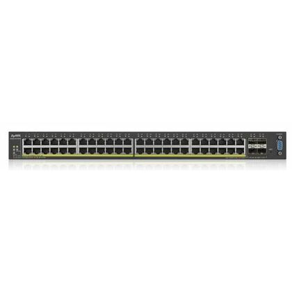 Управляемый PoE-коммутатор 52 порта: Zyxel XGS2210-52HP-EU0101F (48х1Гбит/ с,4хSFP+,48хPoE,PoE‑бюджет 375 Вт) 2 уровня