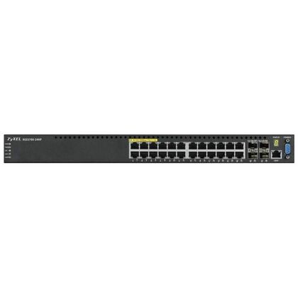 Управляемый PoE-коммутатор 28 порта: Zyxel XGS3700-24HP-ZZ0101F (24х1Гбит/ с,4хSFP+,24хPoE,PoE‑бюджет 460 Вт) 2 уровня