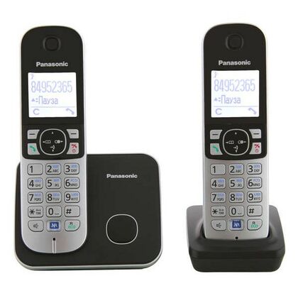 Телефон DECT Panasonic KX-TG6812 (в компл.:2шт) черный