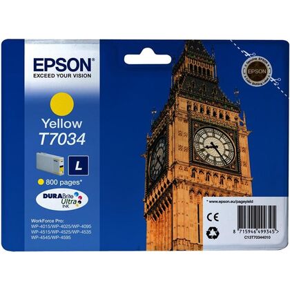 Картридж Epson C13T70344010 Yellow (WP-4015/ WP-4095/ WP-4515/ WP-4595)