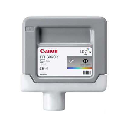 Картридж Canon PFI-306GY (gray) 330 мл [для imagePROGRAF iPF8400, iPF8400S, iPF8400SE, iPF9400, iPF9400S] (6666B001)