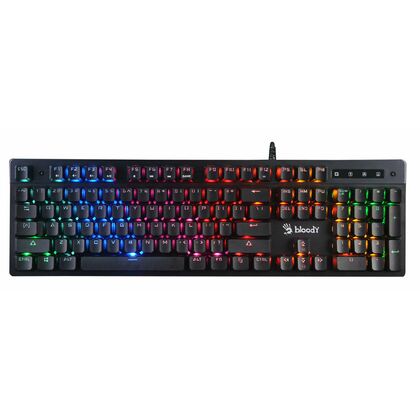 Клавиатура A4Tech Bloody B500N, проводная, игровая, USB, с подсветкой, черный (B500N)