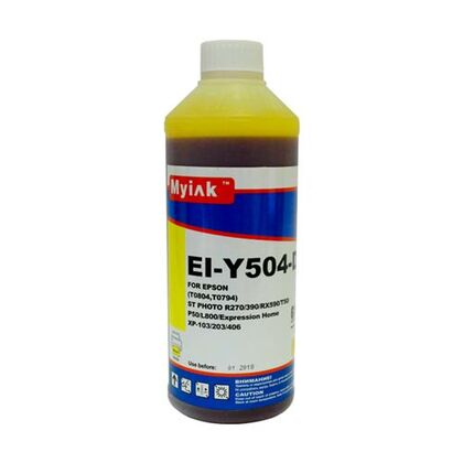 Чернила EPSON (T0814/ T0824/ T0804) St Photo T10/ T50/ P50/ R200/ R270/ RX590 (1л, yellow, Dye) EI-Y504-D MyInk