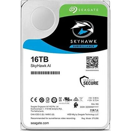 Жесткий диск HDD 3.5" SATA: 16000 Гб Seagate SkyHawk [7200 rpm, 256 Мб, Sata 3 (6 Gbit/ s)] ST16000VE002
