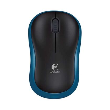 Купить Мышь Logitech M185 оптическая, беспроводная, Радио USB, офисная, черный/ синий (910-002239) в Симферополе, Севастополе, Крыму