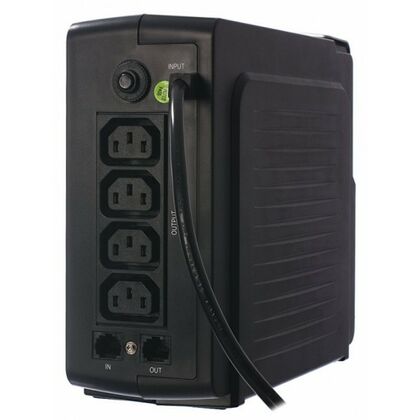 ИБП Ippon Back Office 600 ВА/ 300 Вт, 4*IEC 320 C13 (компьютерный), AVR, RJ45/ RJ11 ( Аккумулятор 12 V/ 7,0 Ah*1)